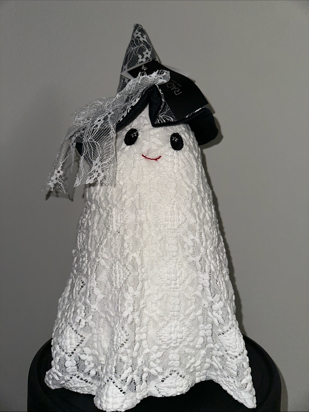 White Lace Ghost Bride Plush Accent